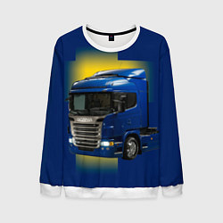 Свитшот мужской Scania truck, цвет: 3D-белый