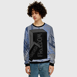 Свитшот мужской Свободный навсегда, цвет: 3D-черный — фото 2