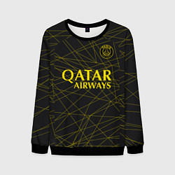 Свитшот мужской Форма ПСЖ 2223 четвертая, цвет: 3D-черный