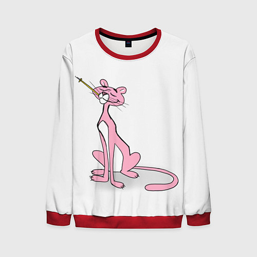 Мужской свитшот Шикарная пантера / 3D-Красный – фото 1