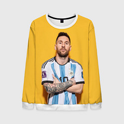 Свитшот мужской Lionel Messi 10, цвет: 3D-белый