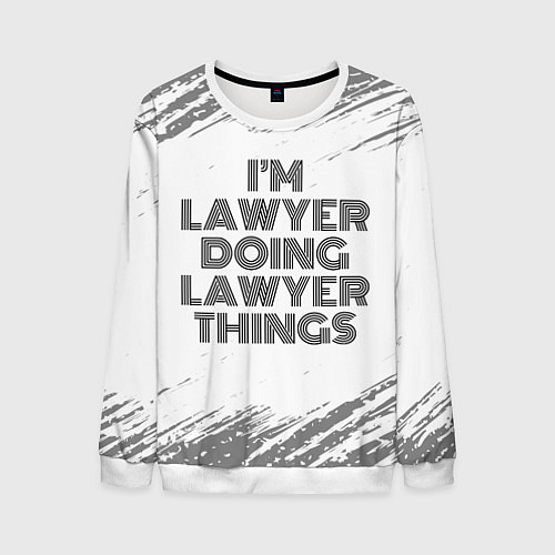 Мужской свитшот I am doing lawyer things / 3D-Белый – фото 1