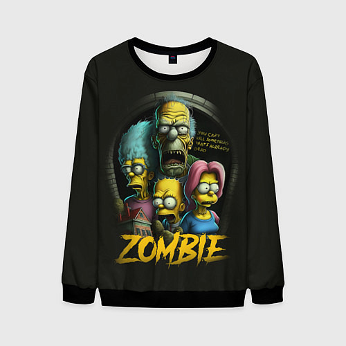 Мужской свитшот Simpsons zombie / 3D-Черный – фото 1