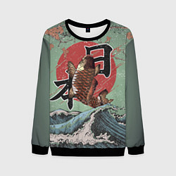 Свитшот мужской Карп в море, цвет: 3D-черный
