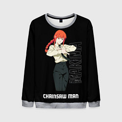 Свитшот мужской Макима из аниме Человек бензопила, цвет: 3D-меланж