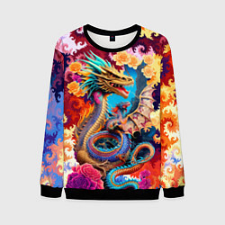 Мужской свитшот Japan dragon - irezumi - tattoo - art