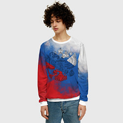 Свитшот мужской Триколор градиент, цвет: 3D-белый — фото 2