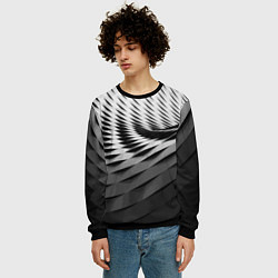 Свитшот мужской Авангардный модный паттерн, цвет: 3D-черный — фото 2