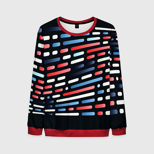 Мужской свитшот Vanguard neon pattern / 3D-Красный – фото 1