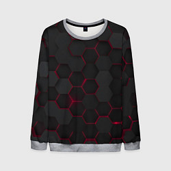 Мужской свитшот Соты с красным свечением