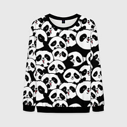 Свитшот мужской Весёлые панды, цвет: 3D-черный
