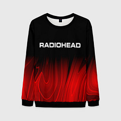 Свитшот мужской Radiohead red plasma, цвет: 3D-черный