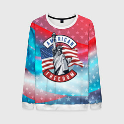 Свитшот мужской American freedom, цвет: 3D-белый
