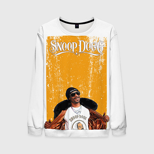 Мужской свитшот Американский рэппер Snoop Dogg / 3D-Белый – фото 1