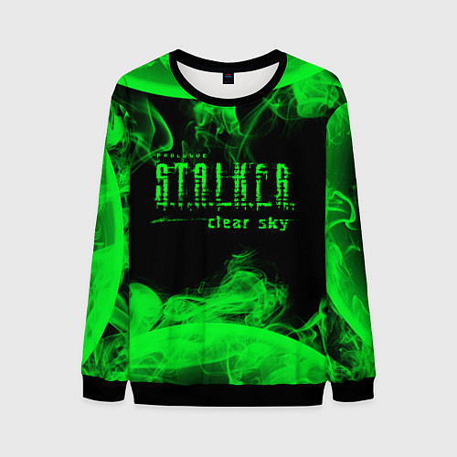 Мужской свитшот Stalker clear sky radiation art / 3D-Черный – фото 1