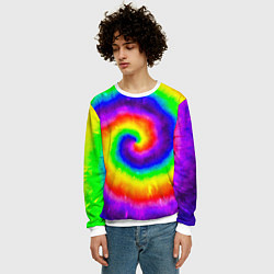 Свитшот мужской Тай-дай, цвет: 3D-белый — фото 2