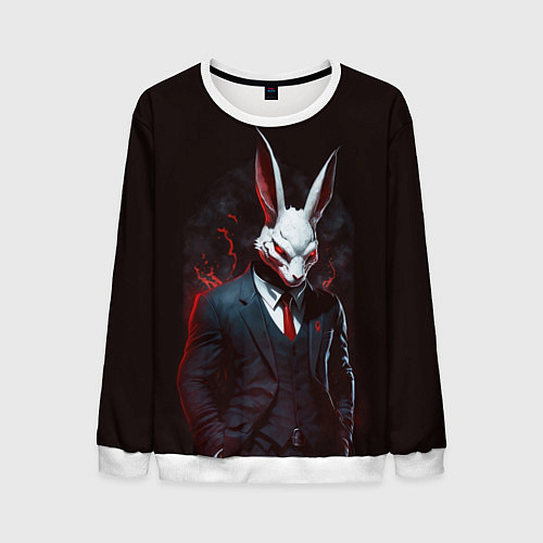 Мужской свитшот Devil rabbit / 3D-Белый – фото 1