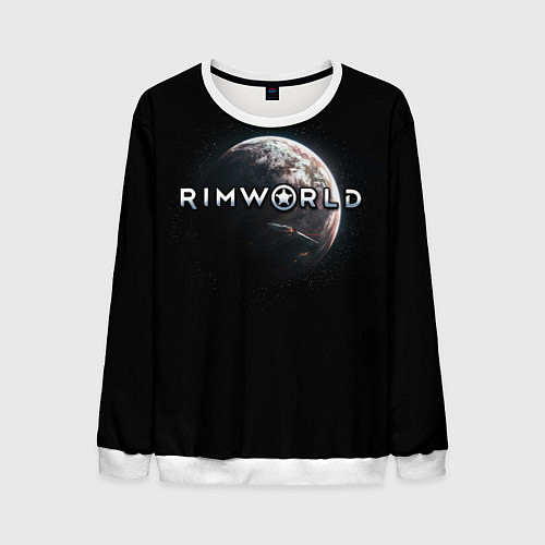 Мужской свитшот Rimworld planet / 3D-Белый – фото 1