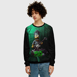 Свитшот мужской Simpsons hard rock, цвет: 3D-черный — фото 2