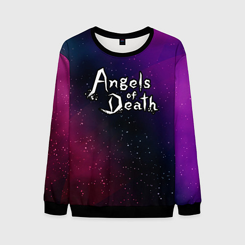 Мужской свитшот Angels of Death gradient space / 3D-Черный – фото 1