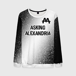 Мужской свитшот Asking Alexandria glitch на светлом фоне: символ с