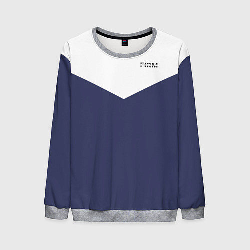 Мужской свитшот FIRM бело-синий / 3D-Меланж – фото 1