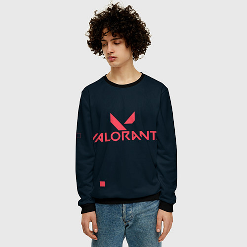 Мужской свитшот Valorant игрок / 3D-Черный – фото 3