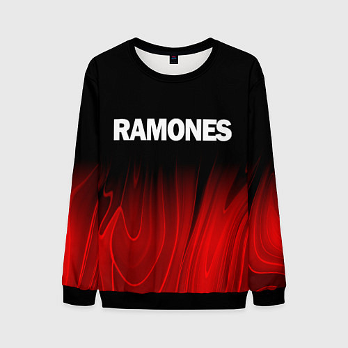 Мужской свитшот Ramones red plasma / 3D-Черный – фото 1