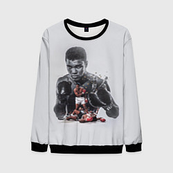 Свитшот мужской The greatest - Muhammad Ali, цвет: 3D-черный