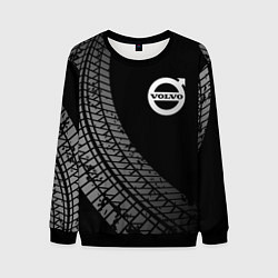 Свитшот мужской Volvo tire tracks, цвет: 3D-черный