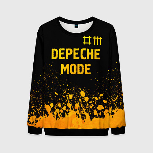 Мужской свитшот Depeche Mode - gold gradient: символ сверху / 3D-Черный – фото 1