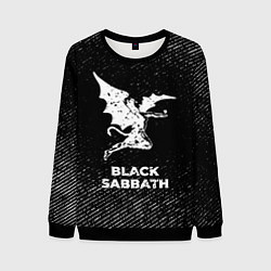Свитшот мужской Black Sabbath с потертостями на темном фоне, цвет: 3D-черный