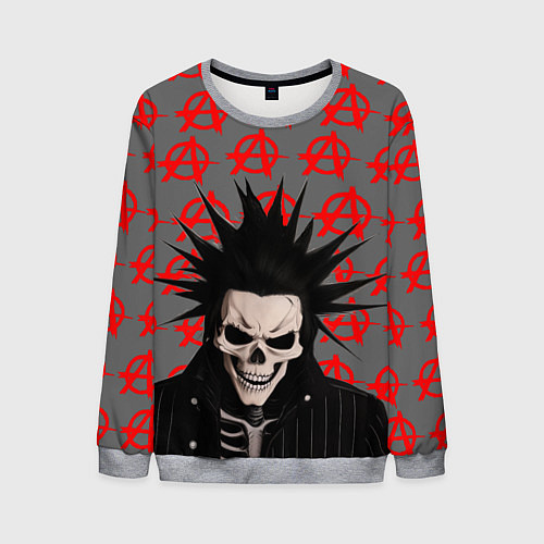 Мужской свитшот Дохлый панк / 3D-Меланж – фото 1