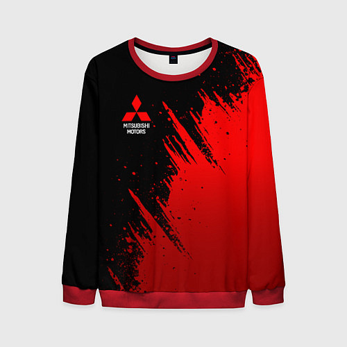 Мужской свитшот Mitsubishi red - red sport / 3D-Красный – фото 1