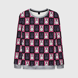 Свитшот мужской Ребенок идола - Кролики паттерн, цвет: 3D-меланж