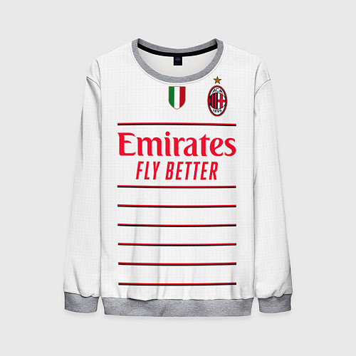 Мужской свитшот Рафаэль Леао Милан форма 2223 гостевая / 3D-Меланж – фото 1