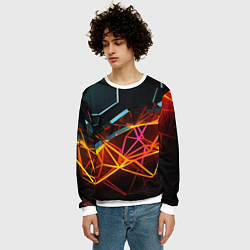 Свитшот мужской Разломленные плитки, цвет: 3D-белый — фото 2
