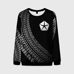 Свитшот мужской Jeep tire tracks, цвет: 3D-черный