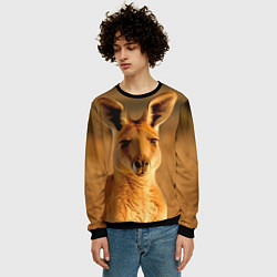 Свитшот мужской Кенгуру, цвет: 3D-черный — фото 2