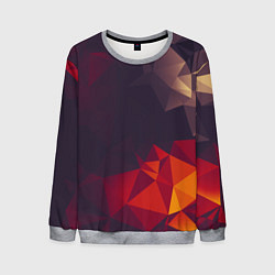 Свитшот мужской Полигональный узор, цвет: 3D-меланж