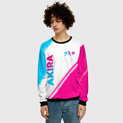 Свитшот мужской Akira neon gradient style: надпись, символ, цвет: 3D-черный — фото 2