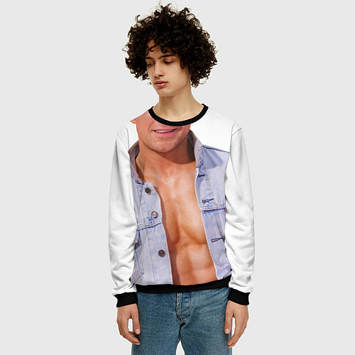 Мужской свитшот Kenergy / 3D-Черный – фото 3