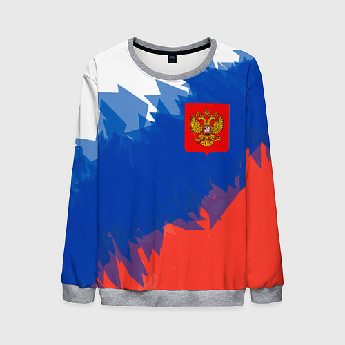 Мужской свитшот Я патриот России / 3D-Меланж – фото 1