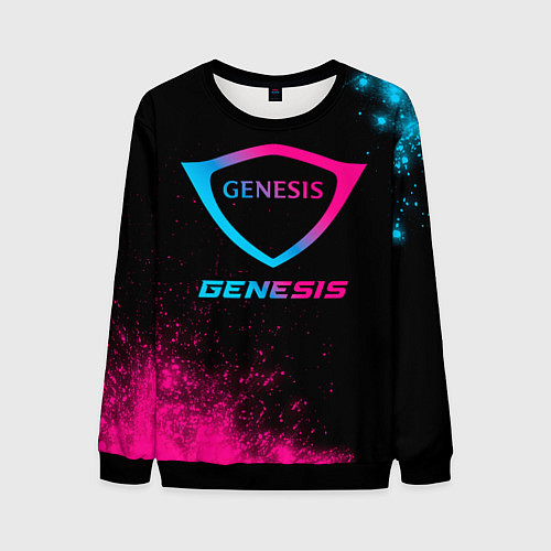 Мужской свитшот Genesis - neon gradient / 3D-Черный – фото 1
