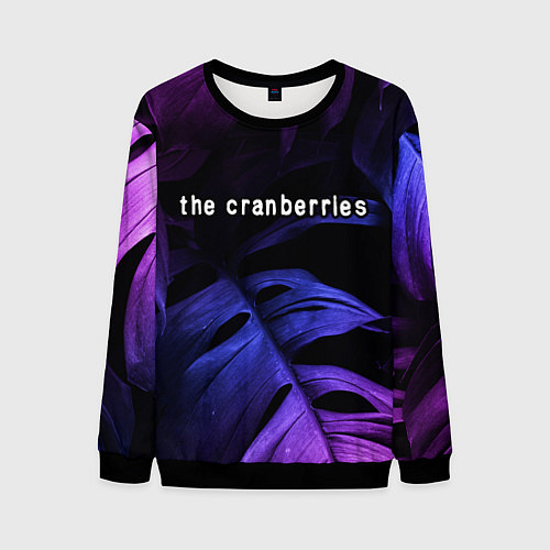 Мужской свитшот The Cranberries neon monstera / 3D-Черный – фото 1