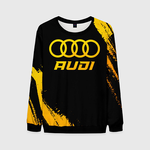 Мужской свитшот Audi - gold gradient / 3D-Черный – фото 1