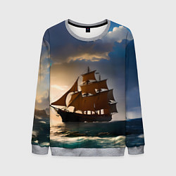 Мужской свитшот Парусный корабль галеон