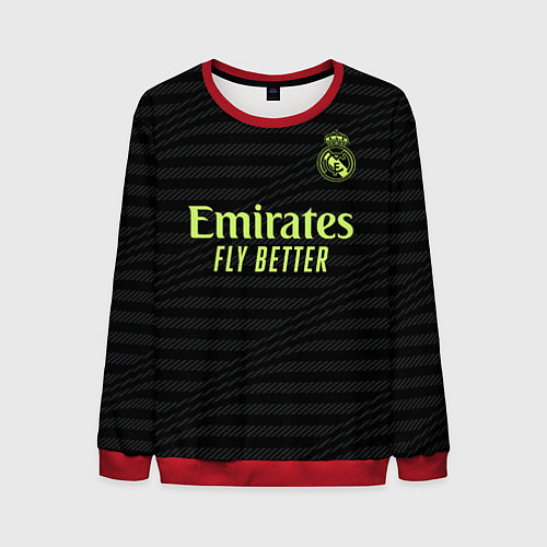 Мужской свитшот Карим Бензема Реал Мадрид форма 2223 третья / 3D-Красный – фото 1