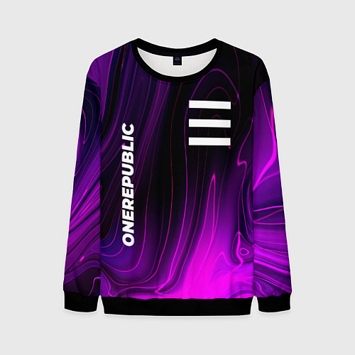 Мужской свитшот OneRepublic violet plasma / 3D-Черный – фото 1