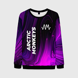 Свитшот мужской Arctic Monkeys violet plasma, цвет: 3D-черный